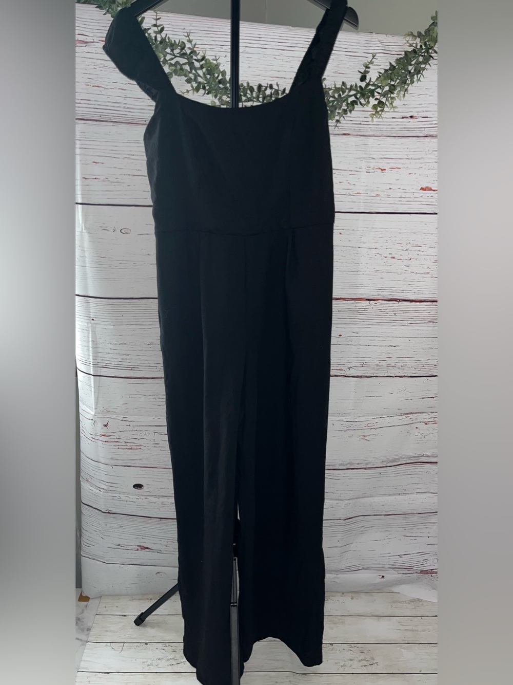 As U Wish Black Wide-Leg Jumpsuit